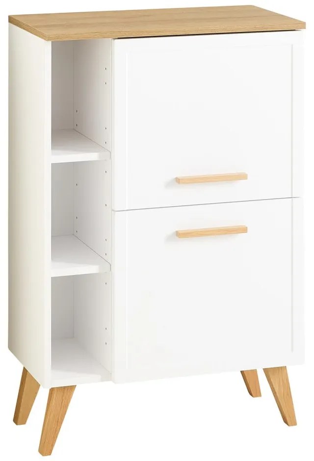 Biała niska/wisząca szafka łazienkowa 77x60 cm Quickset 383 – Pelipal
