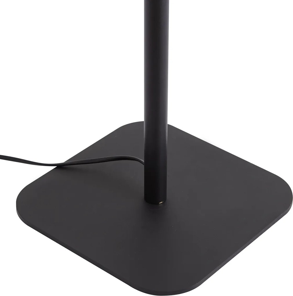 Nowoczesna lampa podłogowa czarna ze ściemnialną diodą LED - Divana