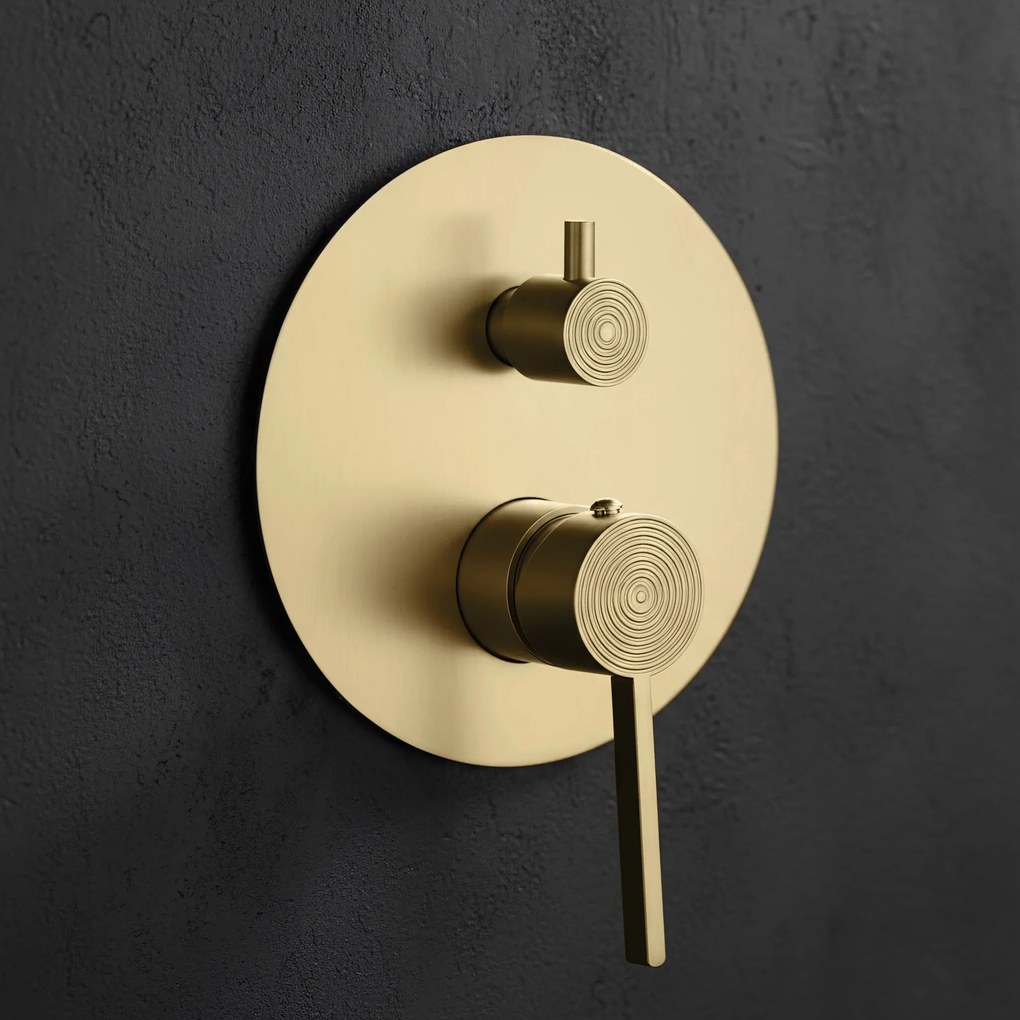 Zestaw natryskowy podtynkowy Rea Foster Złoty Szczotkowany + BOX