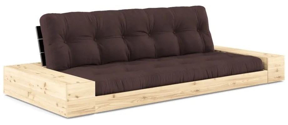 Ciemnobrązowa rozkładana sofa 244 cm Base – Karup Design