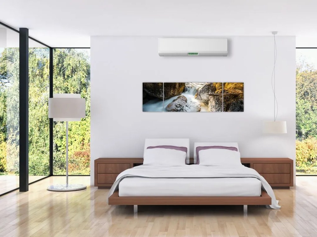 Obraz - Strumień leśny (170x50 cm)