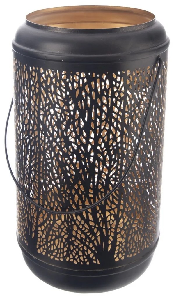 InDecor Świecznik metalowy Tree czarny, 17 x 17 x 29 cm, L