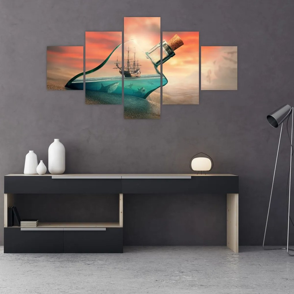 Obraz - Życie w butelce (125x70 cm)