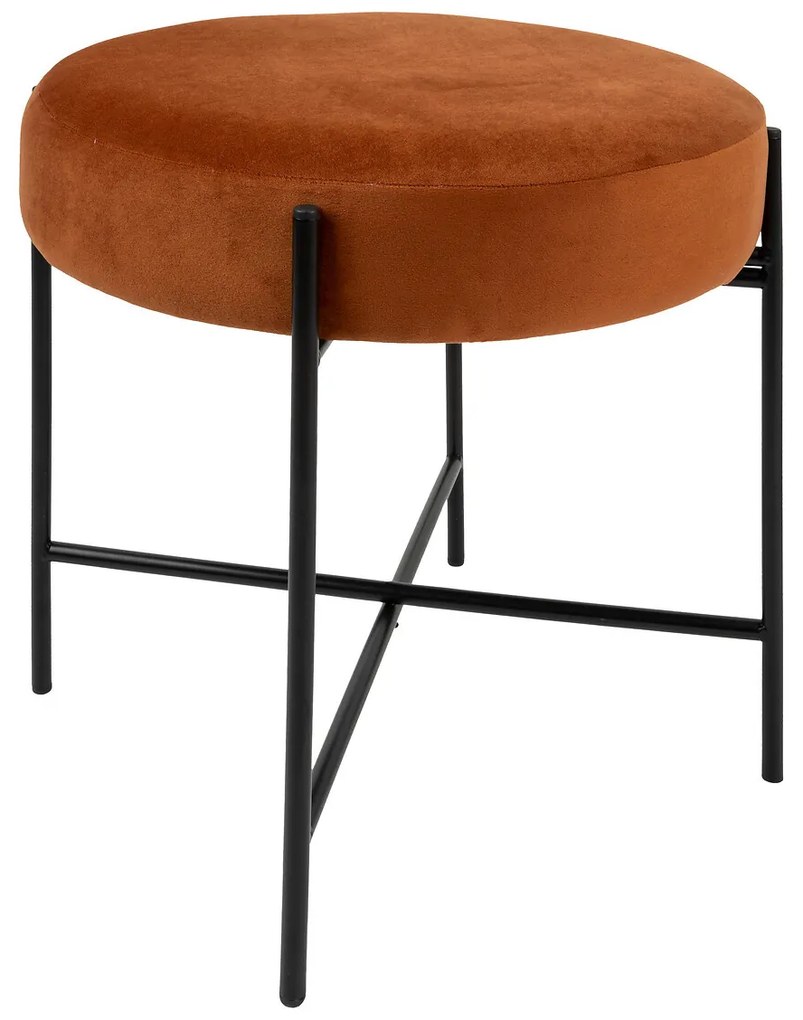 Taboret welurowy ARTY, Ø 47 cm