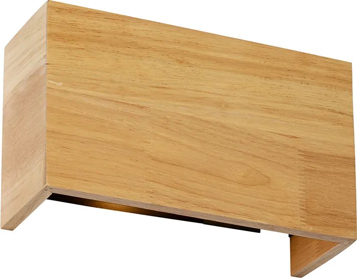 Inteligentna lampa ścienna z drewna dębowego 24 cm w tym Wi-Fi G9 - Otan