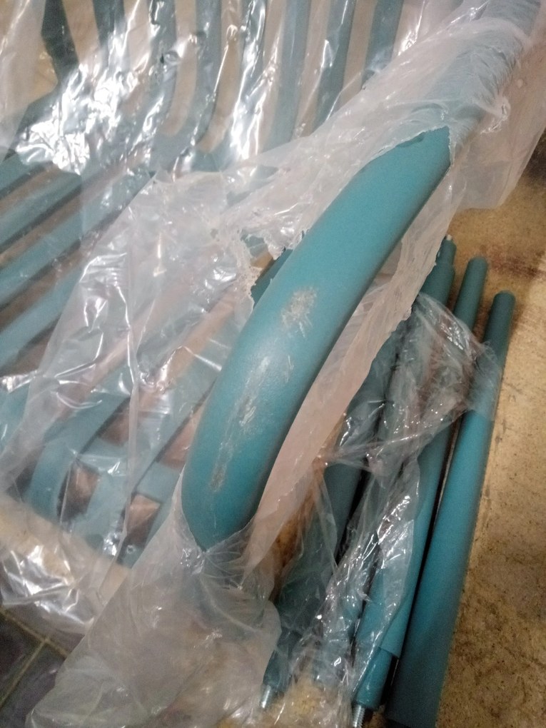 PROMOCJA Krzesło plastikowe TREGO z podłokietnikami, niebieskie II jakość