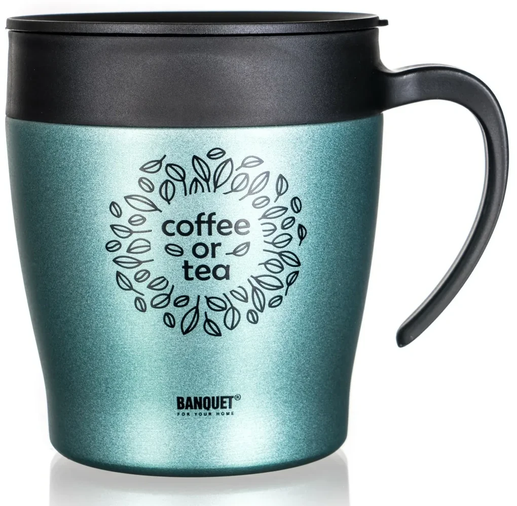 Banquet Podróżny kubek termiczny TAZZA 330 ml,zielono-szary