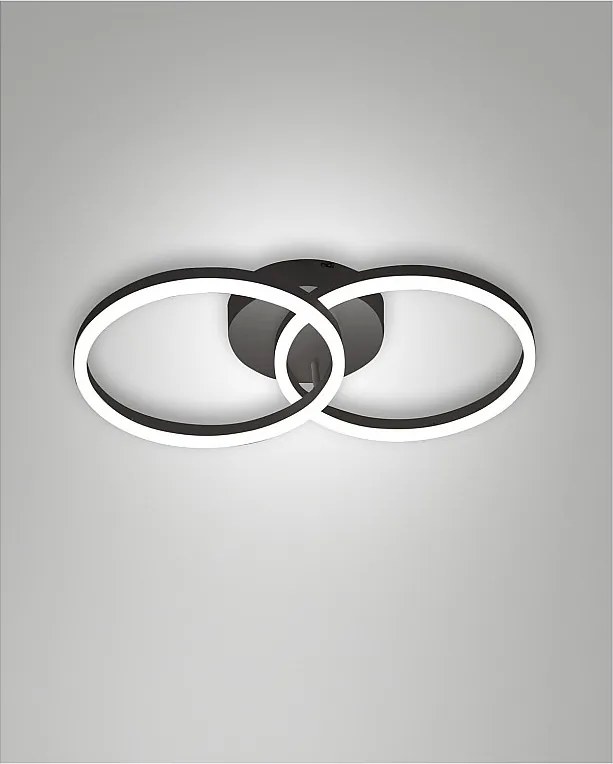 GIOTTO nowoczesna lampa sufitowa LED 36W czarna 3508-22-101 Fabas Luce