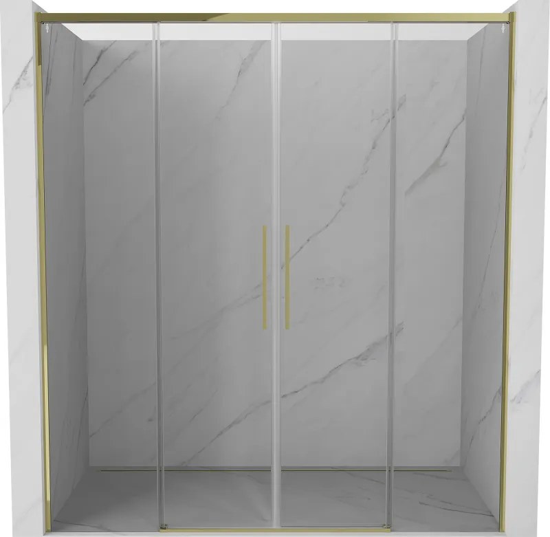 Mexen Rox Duo drzwi prysznicowe rozsuwane 170 cm, transparent, złote - 8C2-170-002-50-00