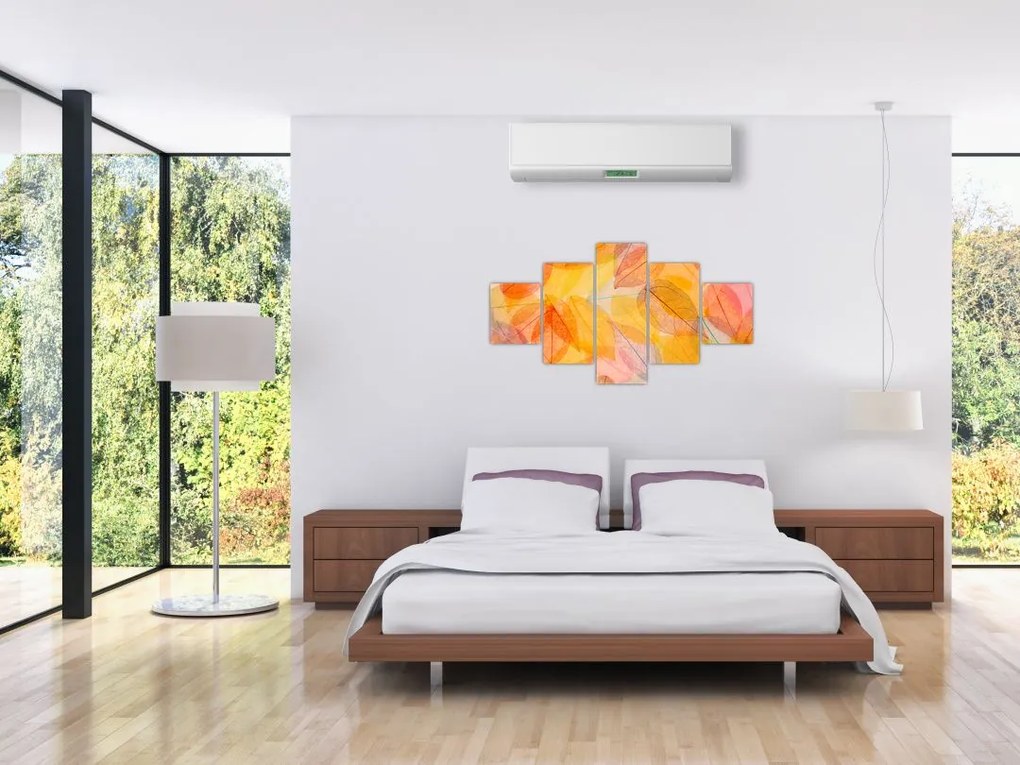 Obraz - Tło z jesiennych liści (125x70 cm)