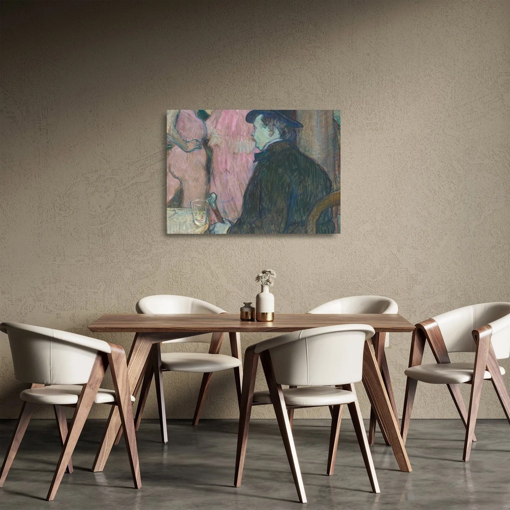 Obraz na szkle - Henri de Toulouse-Lautrec, Maxime Dethomas, reprodukcje (70x50 cm)