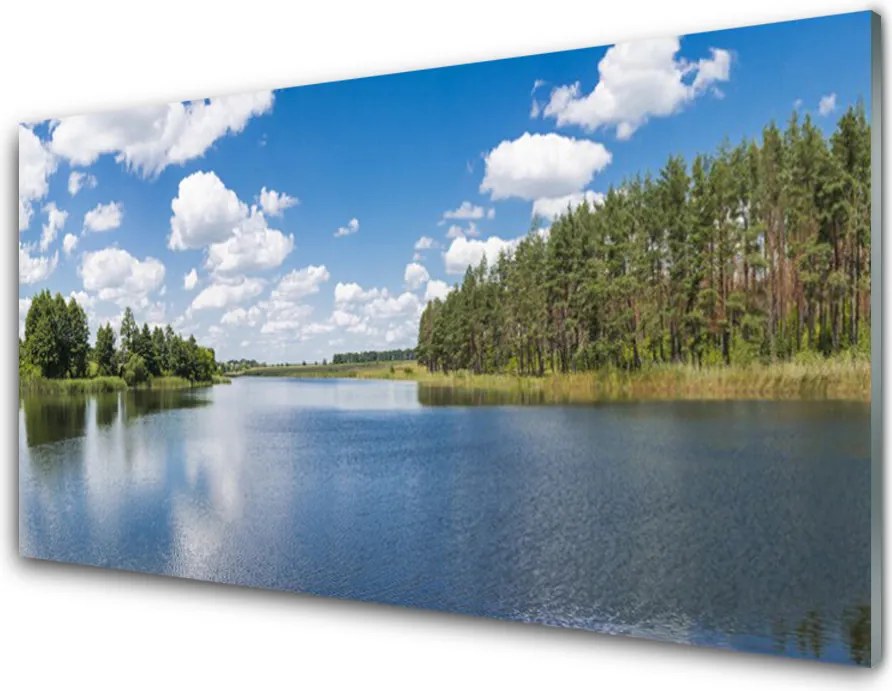 Szkło Ozdobne do Kuchni Leśna Cisza nad Jeziorem