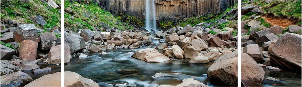 Obraz - Wodospad Svartifoss, Islandia (170x50 cm)