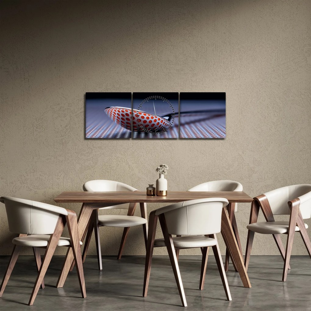 Obraz odbicia (z zegarem) (90x30 cm)