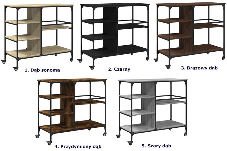 Mobilna szafka kuchenna dąb sonoma A7-Z77