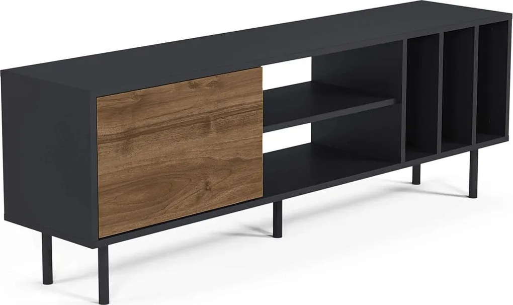 Szafka RTV HERA - antracyt / orzech, 57x160x35