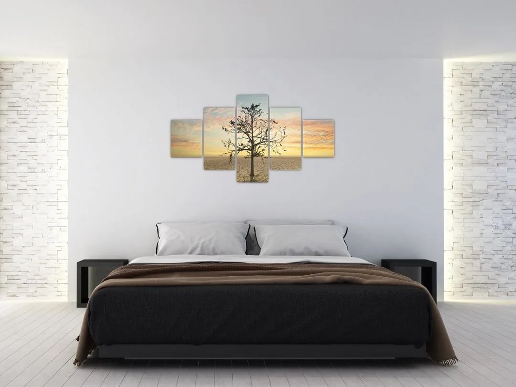 Obraz - Drzewo na pustyni (125x70 cm)