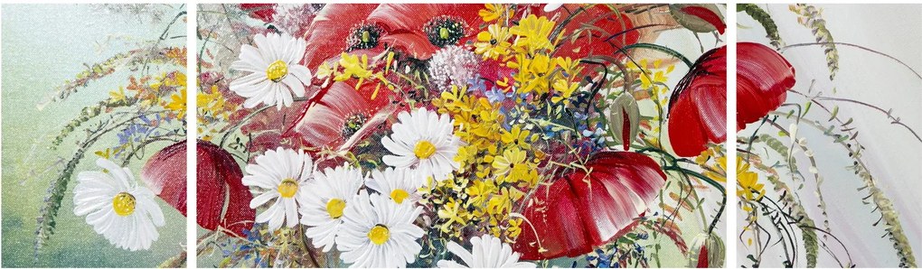Obraz wazonu z dzikimi kwiatami (170x50 cm)