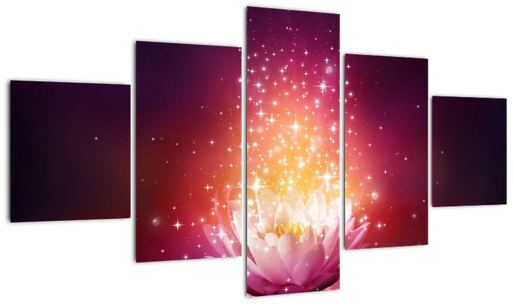 Obraz kwiatu lotosu (125x70 cm)