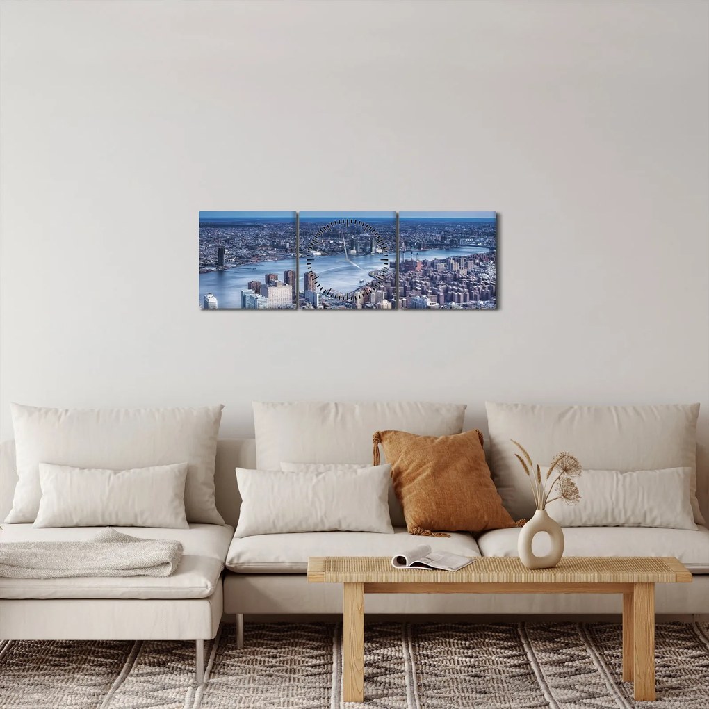 Obraz Nowego Jorku (z zegarem) (90x30 cm)