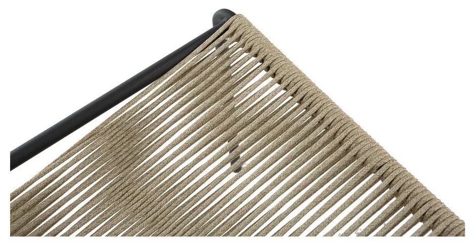 Beżowe metalowe krzesła zestaw sztaplowane 2 szt. Emily – Marckeric