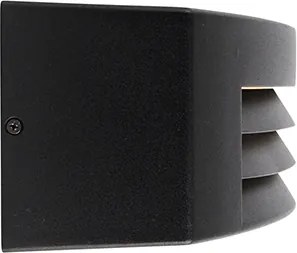 Nowoczesna lampa ścienna zewnętrzna czarna IP44 - Hurricane 1