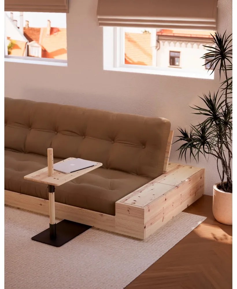 Niebieska sztruksowa rozkładana sofa 244 cm Base – Karup Design