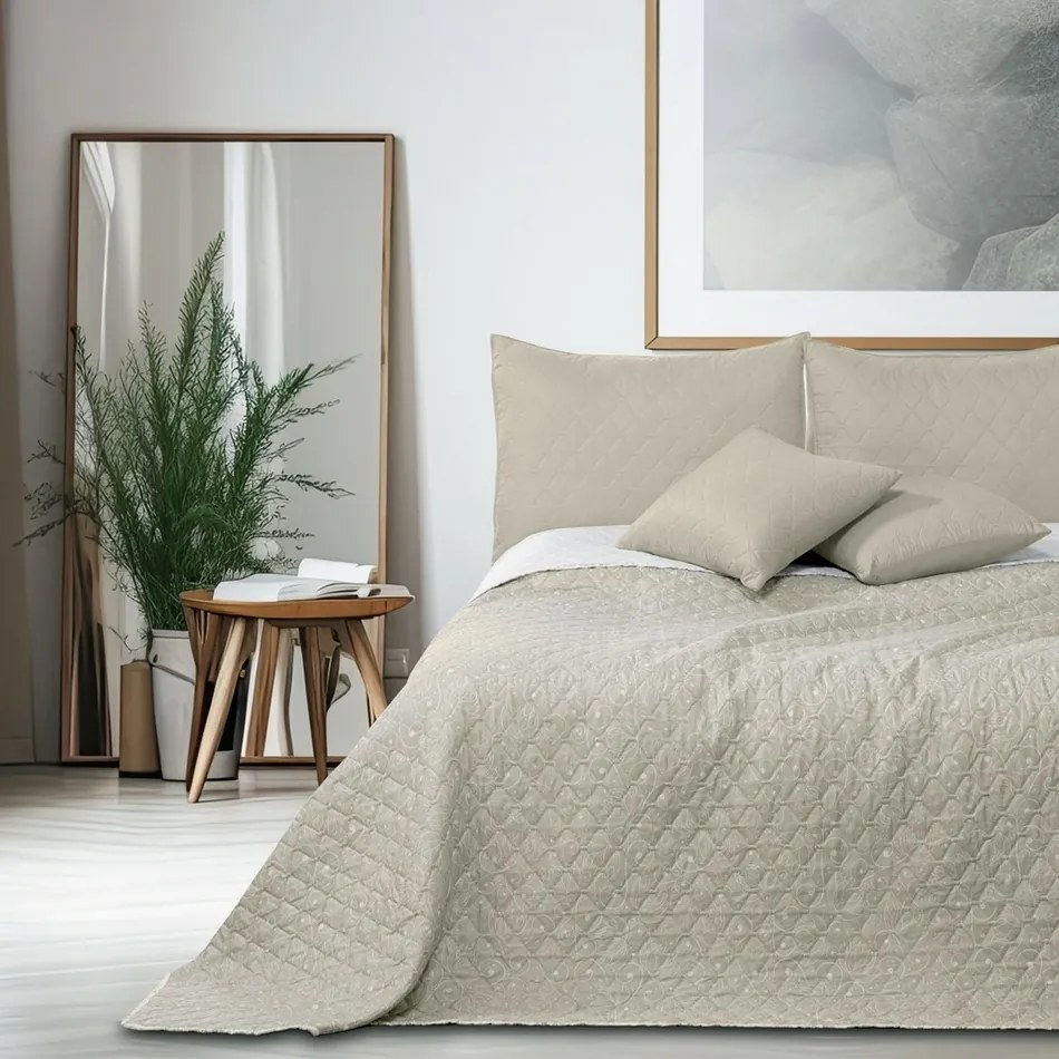 DecoKing Narzuta na łóżko Alhambra beżowy, 220 x 240 cm , 220 x 240 cm