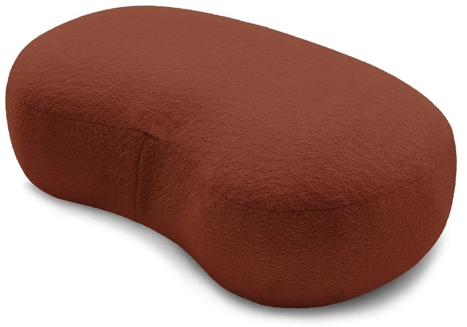 Ceglasty podnóżek z materiału bouclé Saint-Germain – Bobochic Paris