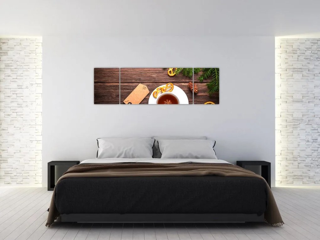 Obraz - kubek z dekoracjami (170x50 cm)