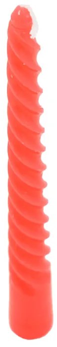 Świece stołowe TWIST zestaw 4 szt., czerwone