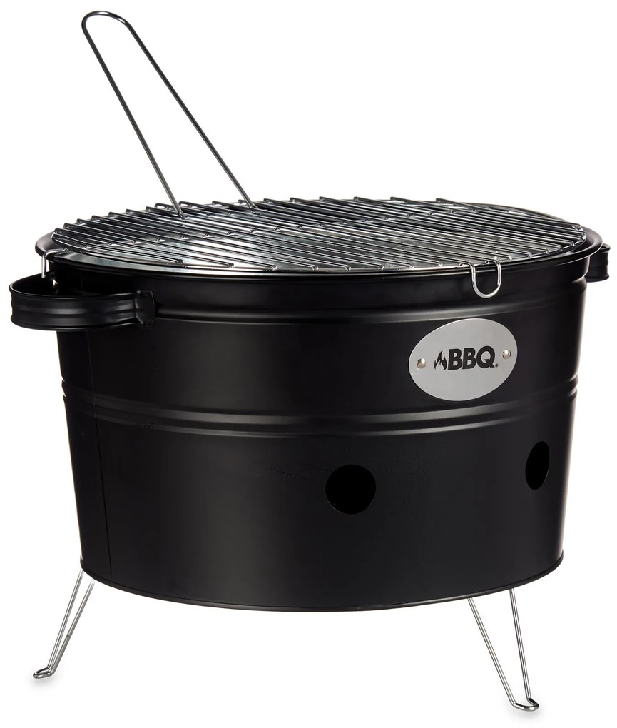 Grill z uchwytami na nóżkach BBQ, 42 x 35 x 21 cm