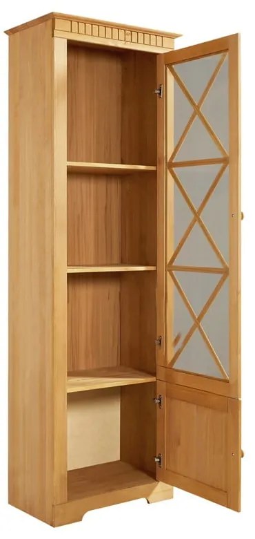 Witryna z litego drewna sosnowego w naturalnym kolorze 180x35 cm Lisa – Støraa