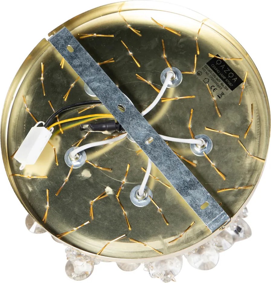 Klasyczna lampa sufitowa złota ze szkłem - Medusa