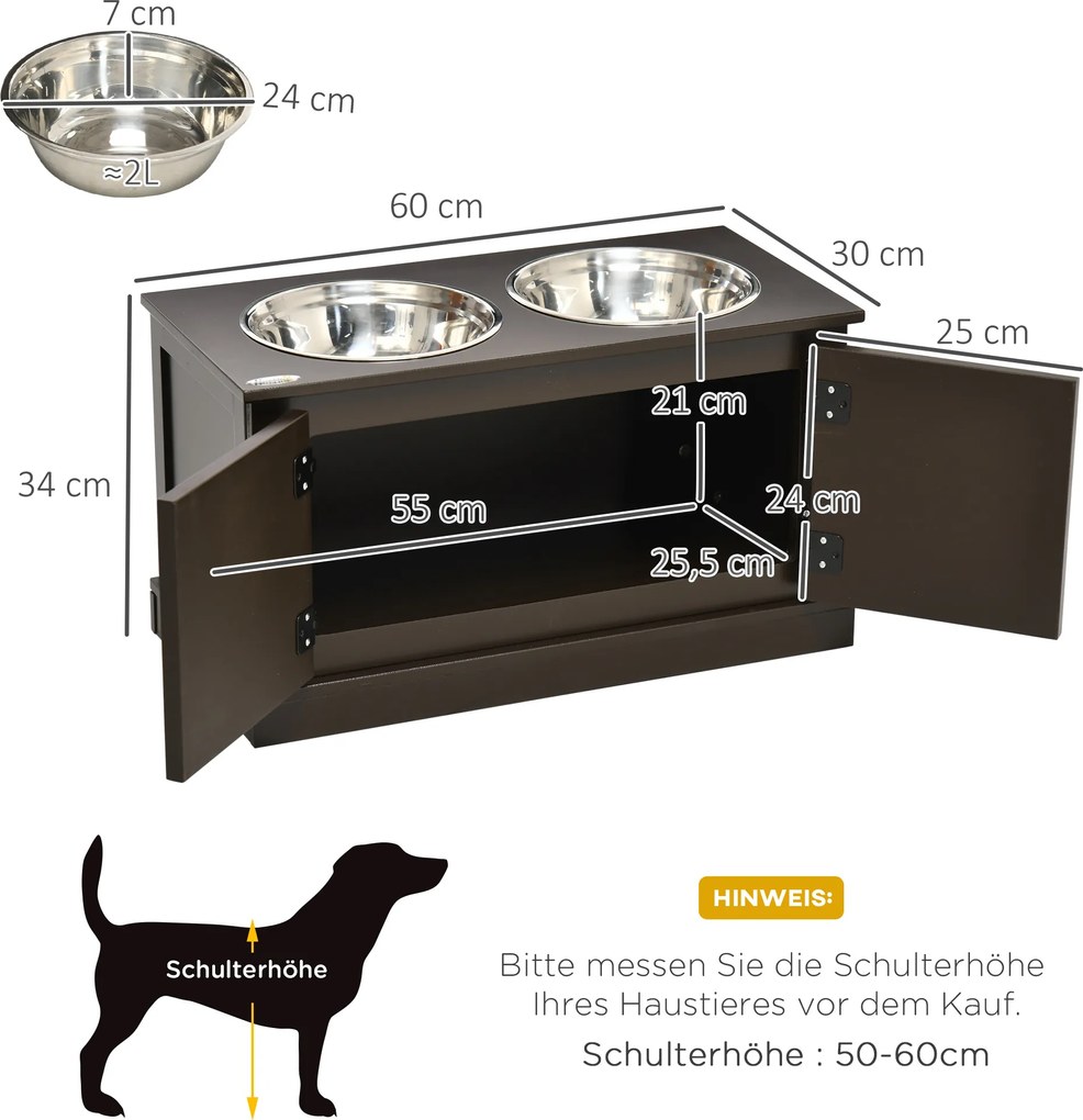PawHut Miska dla psa z szufladą