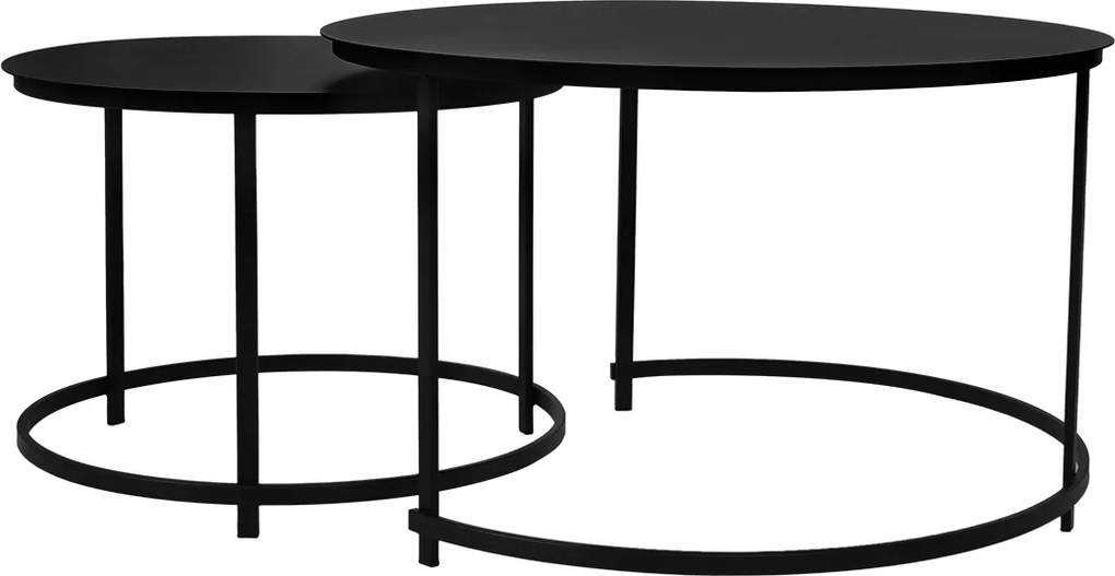 Stylowy komplet stolików kawowych Larice Black