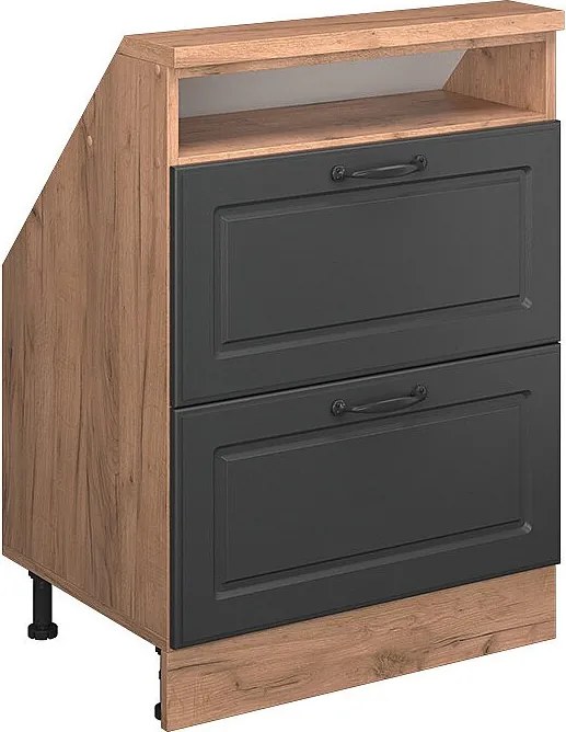 Szafka kuchenna na dach skośny antracytowy domek wiejski 60x46x81.6 r-line