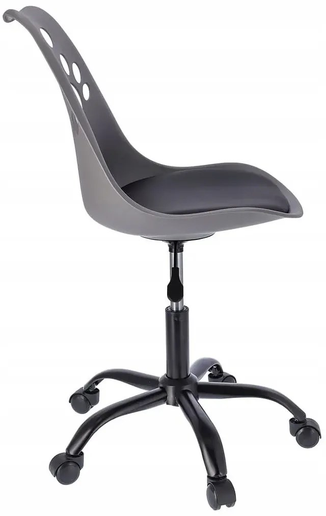 Szaro-czarne krzesło obrotowe do komputera D9-D64