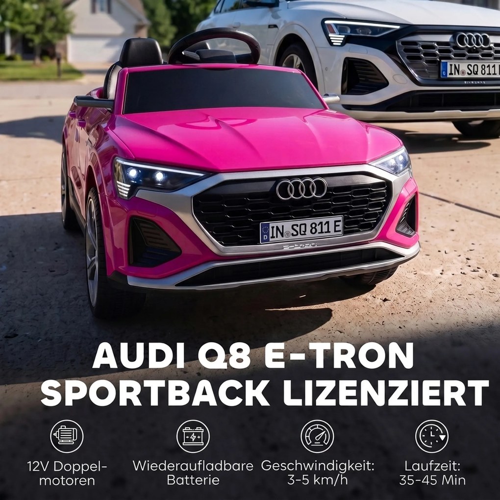 AIYAPLAY Elektryczne auto dla dzieci 12 V z pilotem 2 silniki Łagodny start Zawieszenie na 4 koła Reflektory LED Klakson Muzyka | Aosom PL