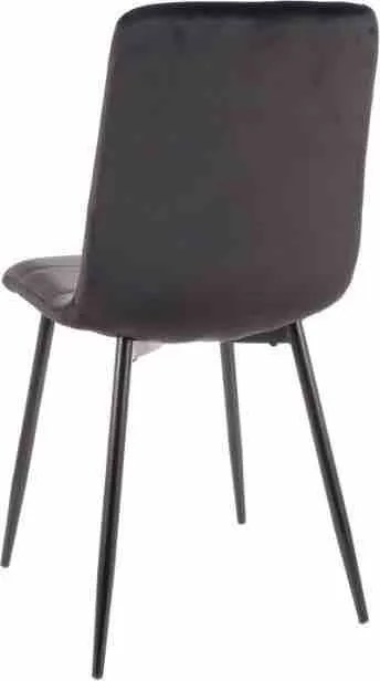 Welurowe krzesło z przeszyciami Ivo Velvet