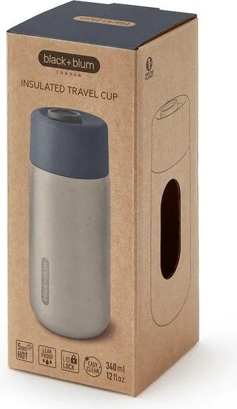 Kubek termiczny ze stali nierdzewnej w kolorze srebra 340 ml – Black + Blum