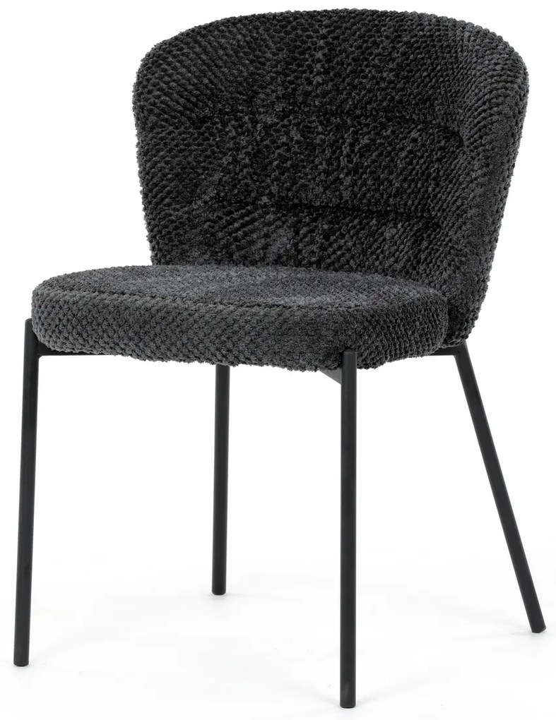 Zestaw krzeseł do jadalni Bouclé CT-W1077 GREY2, 4szt.
