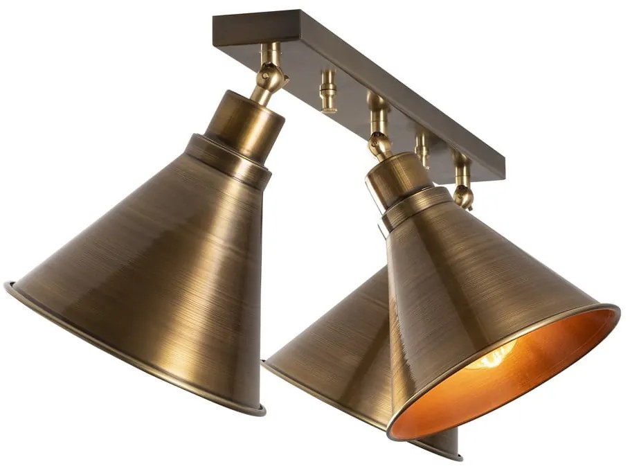 Lampa sufitowa w kolorze brązu z metalowym kloszem ø 20 cm Berceste – Opviq lights