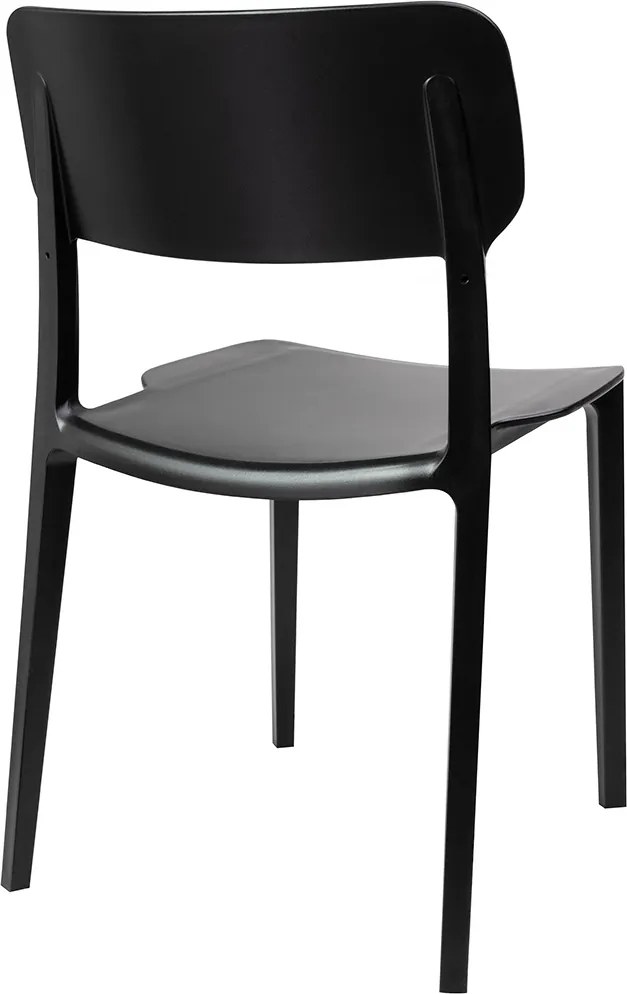 Plastikowe krzesło w kolorze czarnym Agat Premium