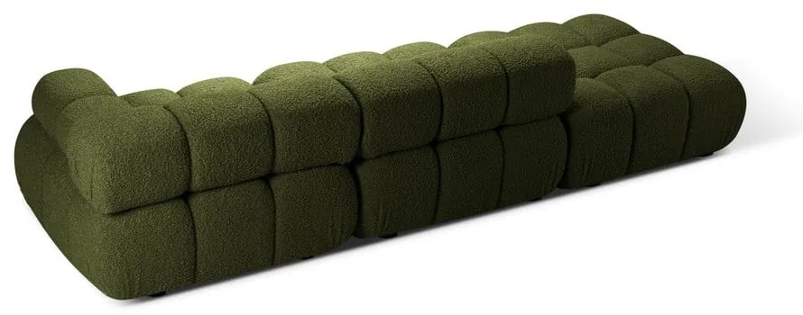 Zielona sofa modułowa z materiału bouclé 288 cm Bellis – Micadoni