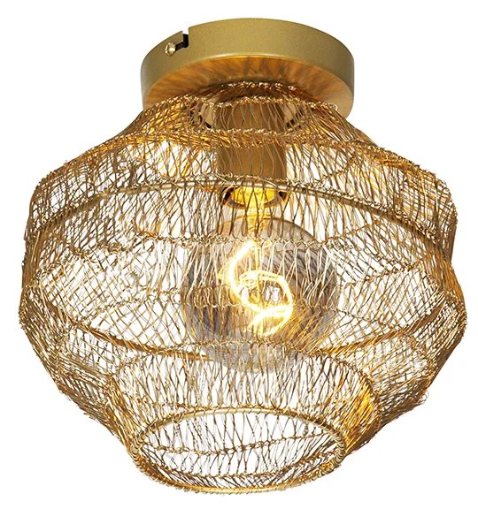 Orientalna lampa sufitowa złota 25 cm - Vadi