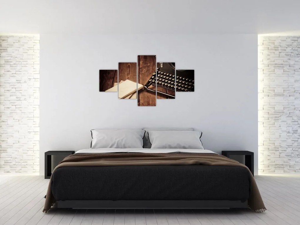 Obraz maszyny do pisania (125x70 cm)