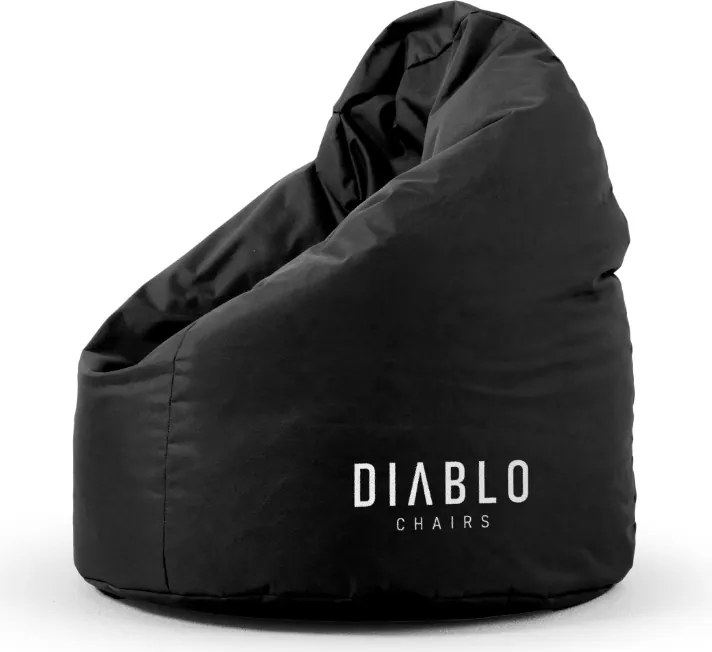 Dziecięca pufa gamingowa z granulatem Diablo Chairs, czarna
