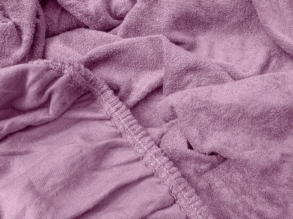 PrzytulneMieszkanie.pl Prześcieradło frotte EXCLUSIVE różowe 180 x 200 cm