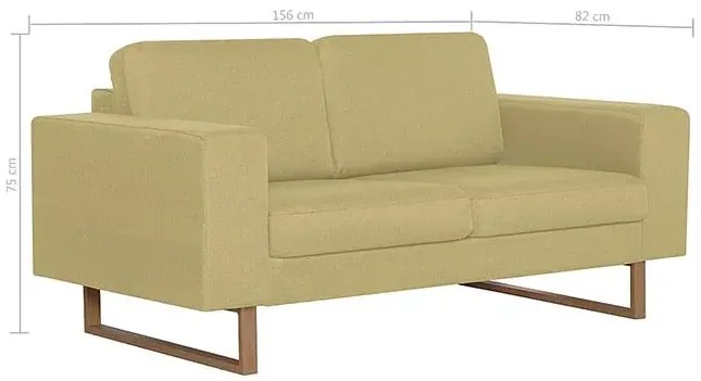 Elegancka dwuosobowa sofa Williams 2X - zielona